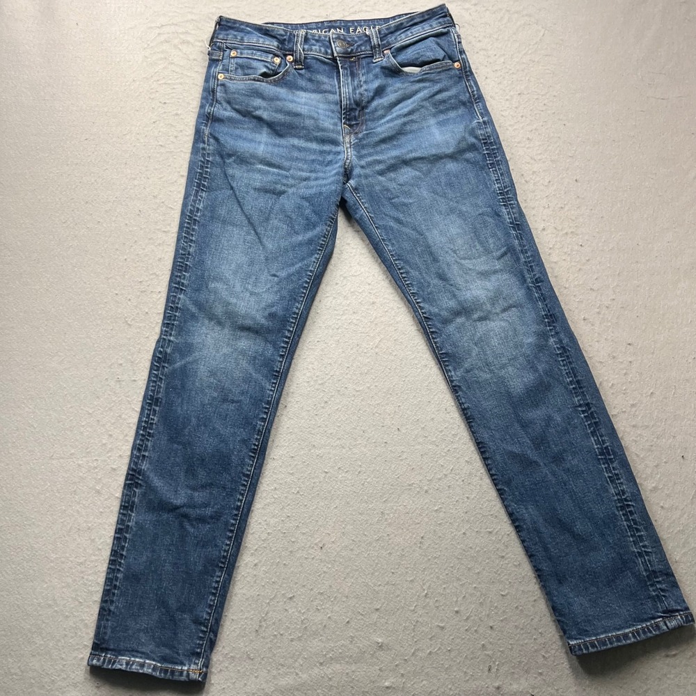 American Eagle Athletic Fit Jeans Mens 30x32 Medium Wash Blue Denim 1641